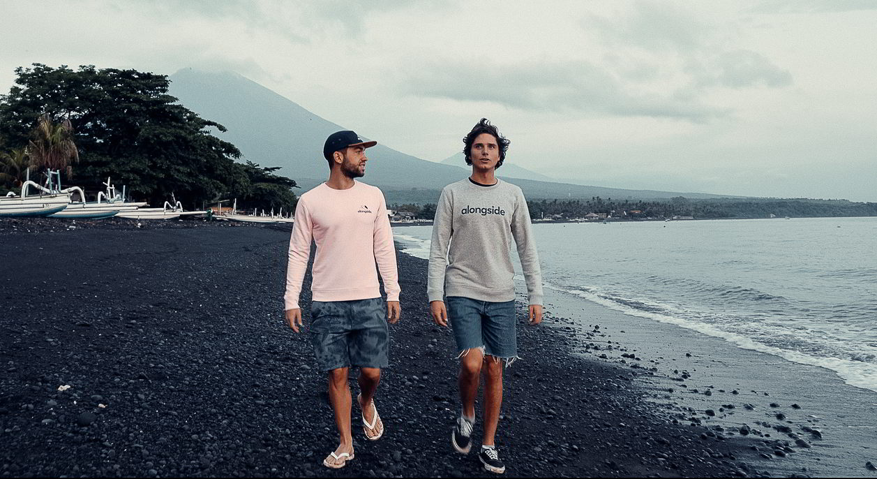 sustainable vegan sweater beach walk alongside