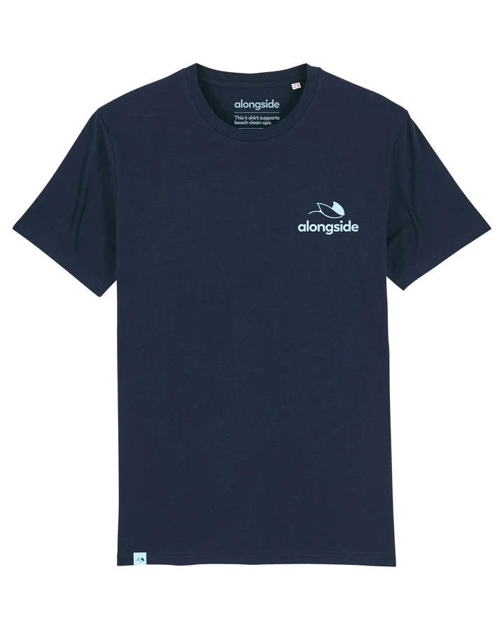 Sustainable navy blue vegan t-shirt
