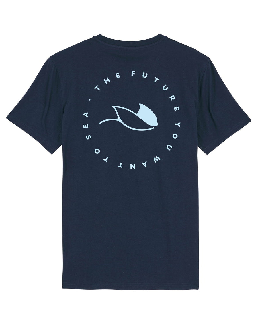 Sustainable navy blue vegan t-shirt