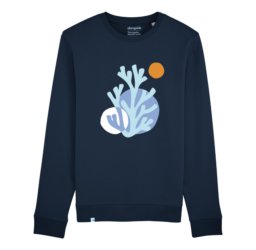 Organic sweater Coral Edition Navy blue