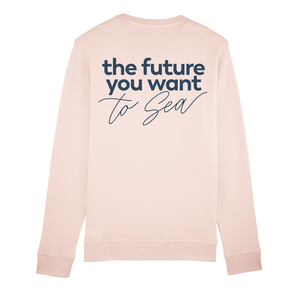 Eco-friendly sustainable vegan sweater pink the future you want to be